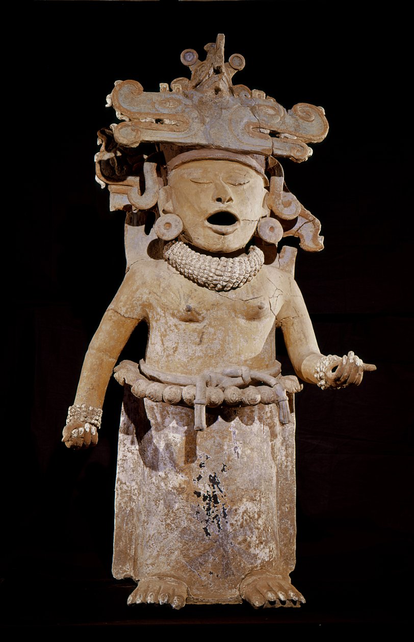 Cihuateotl人物代表一名女子死于分娩，Remojadas Style，来自Tlalixcoyan，Vera Cruz（陶器） 作者 前哥伦比亚前哥伦比亚