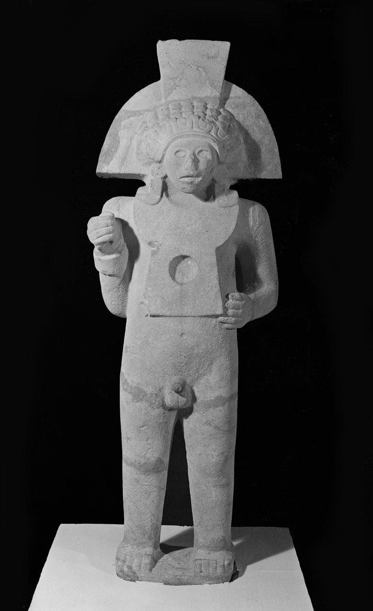 Centeotl，玉米之神，Huastecan，c.1000-1250（石灰岩） 作者 前哥伦比亚
