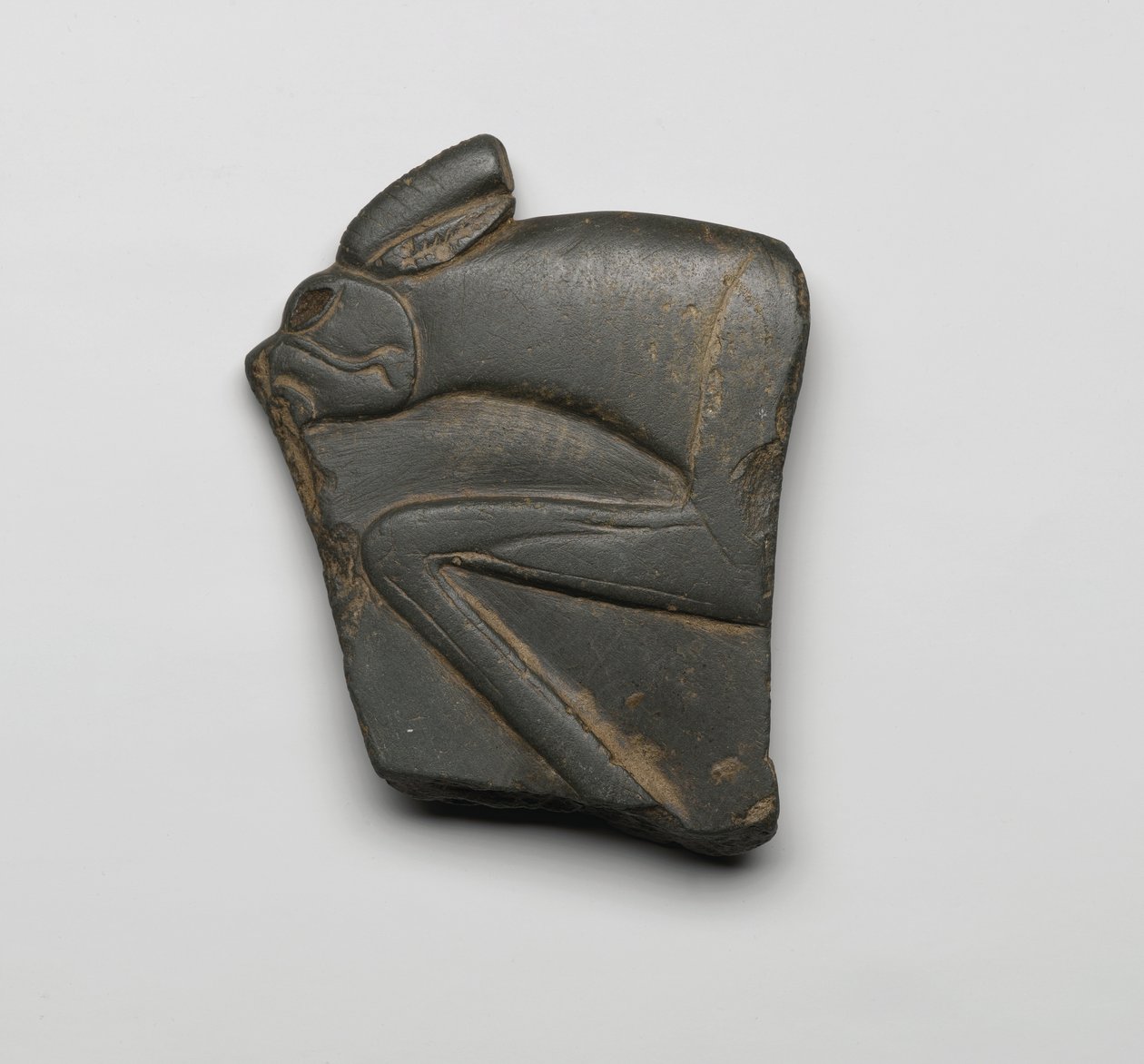 片段来自上埃及，c.3300-3100 BC（片岩） 作者 埃及前王朝时期