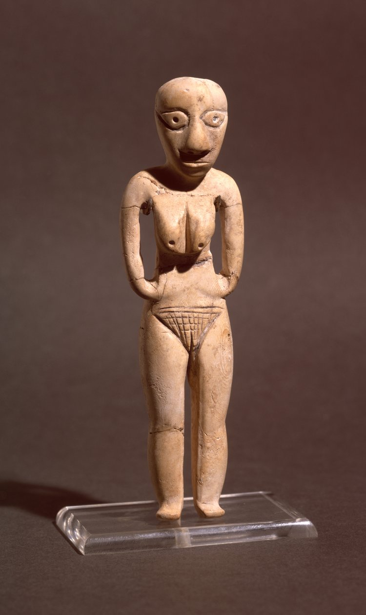 一个裸体女人的雕像，来自巴比伦或新石器时代早期，公元前4000年 作者 埃及前王朝时期