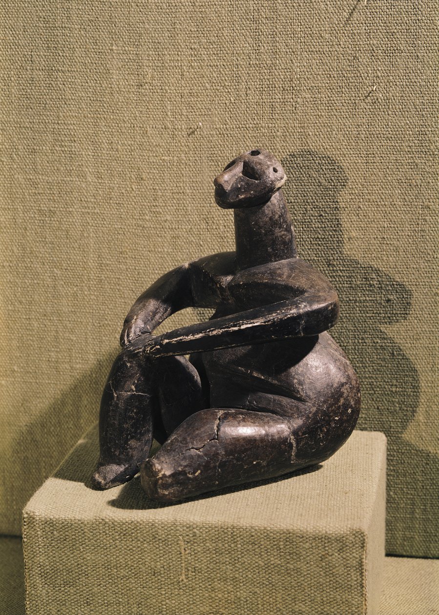 坐着的女性形象，公元前3500-2500 作者 史前