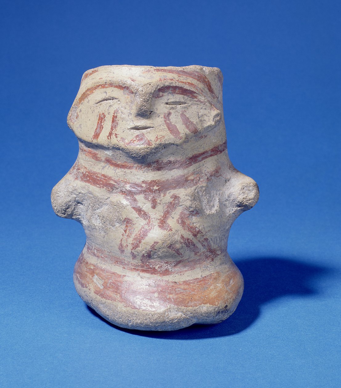 人体形状的船，Hacilar，土耳其，公元前500年（彩绘陶器） 作者 史前