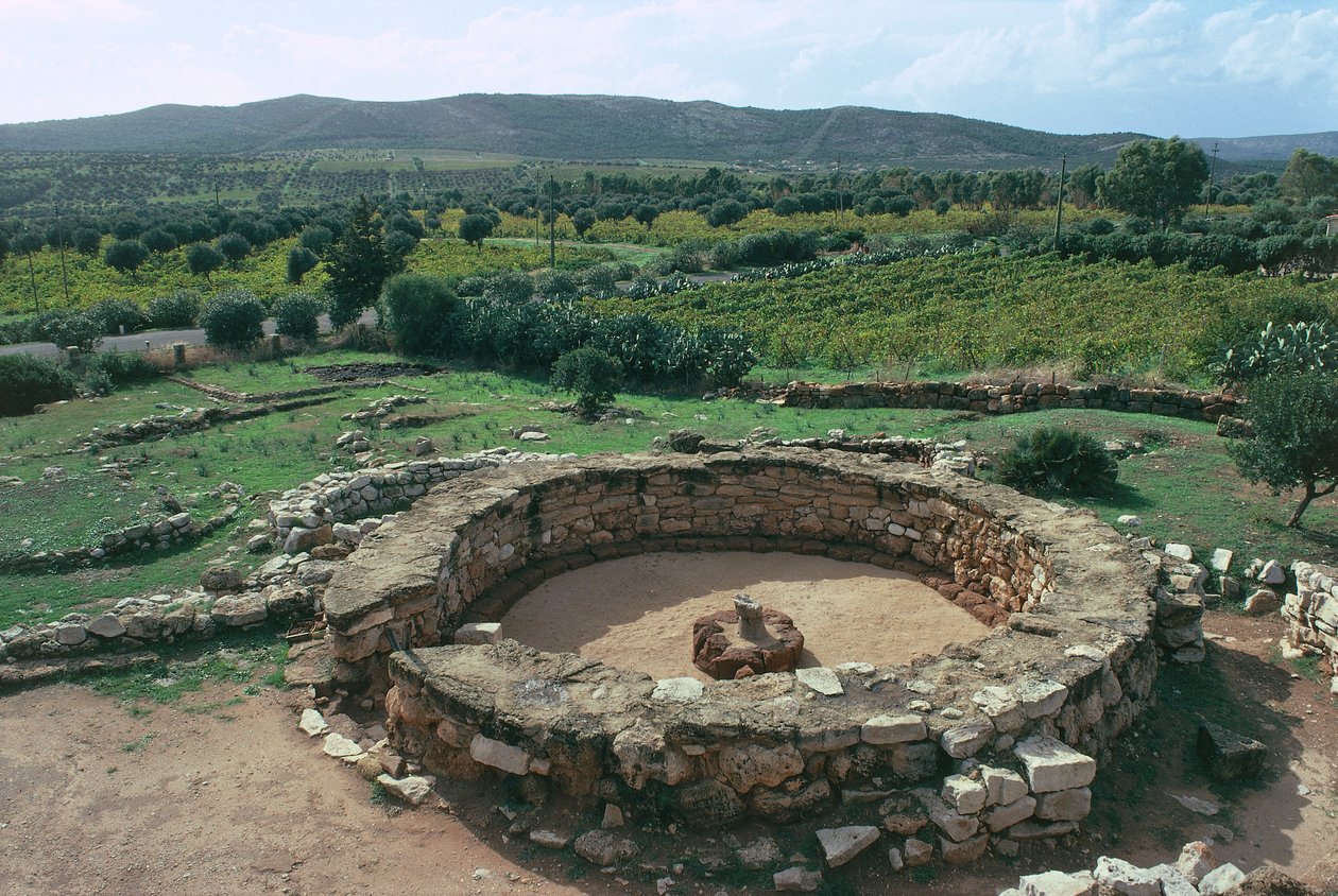 意大利，撒丁岛地区，阿尔盖罗，萨萨里省，Nuragic 复合体 Palmavera，会议小屋遗址 作者 史前史前