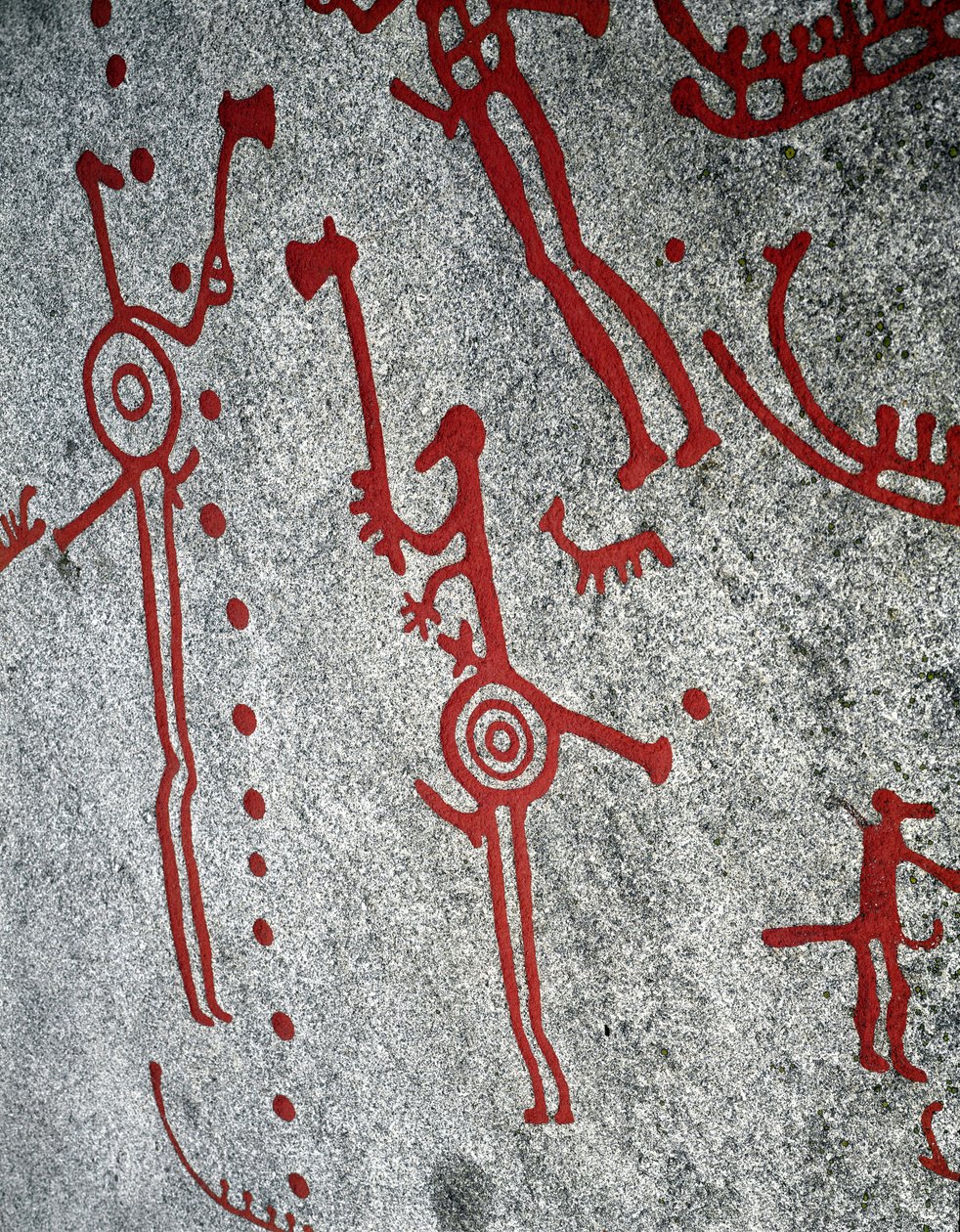 Nordic bronze age: hunters, rock carvings in Tanum, Sweden 作者 史前史前