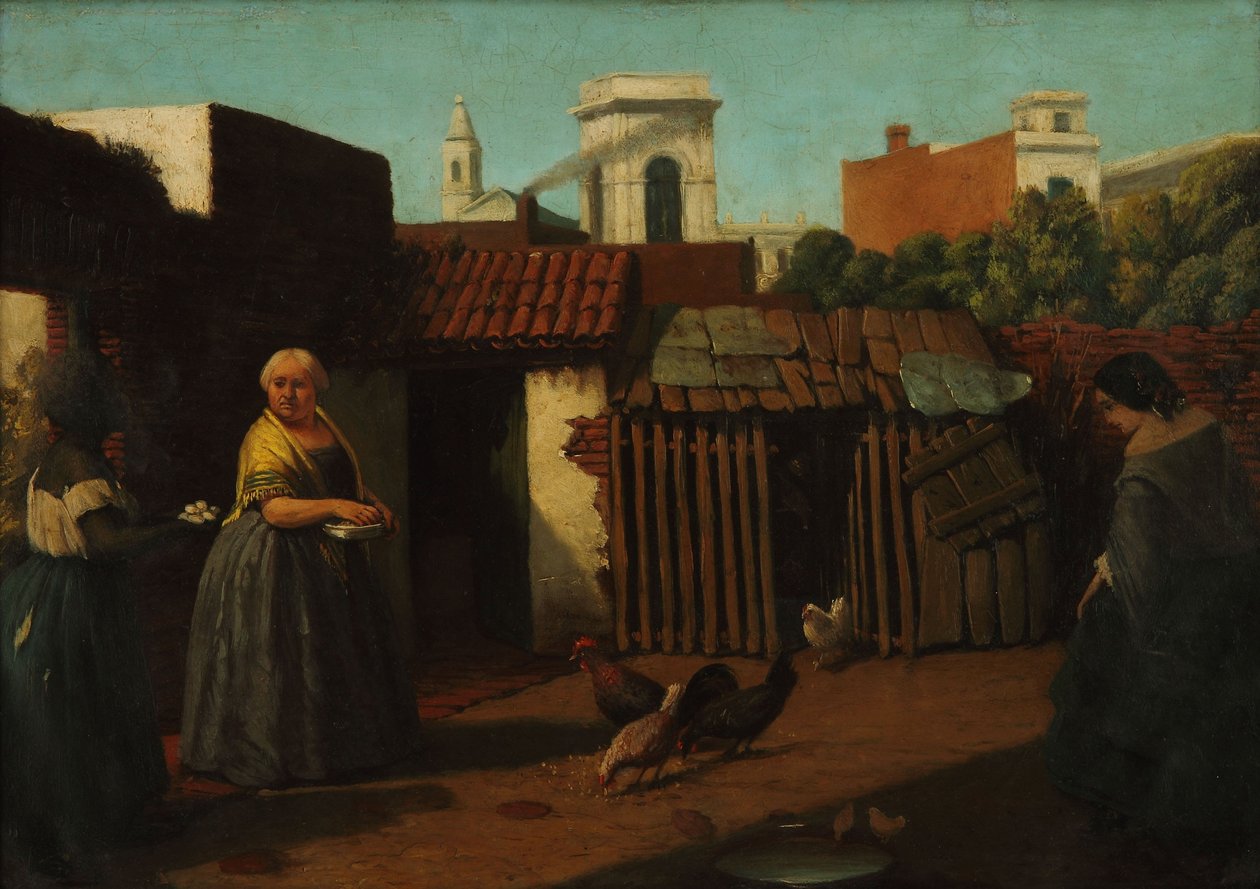 1850年的Patioporteño 作者 普里利迪亚诺·普埃里顿