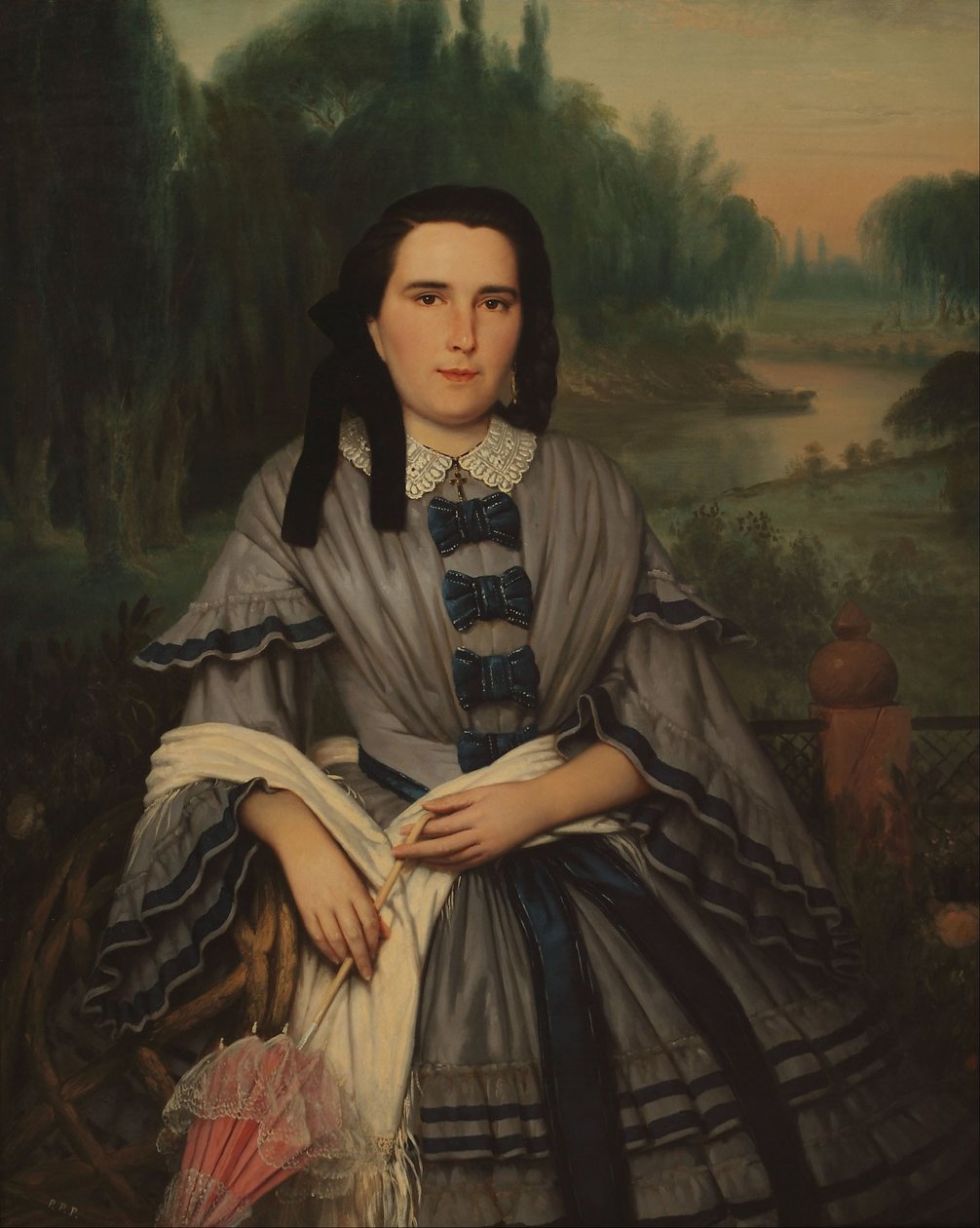 Elvira Lavalleja de Calzadilla夫人的画像 作者 普里利迪亚诺·普埃里顿