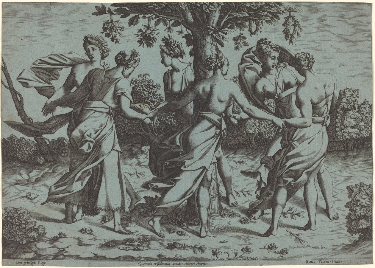 旱地之舞 作者 可能是法国 16 世纪，在 Pierre Milan 之后，在 Rosso Fiorentino 之后