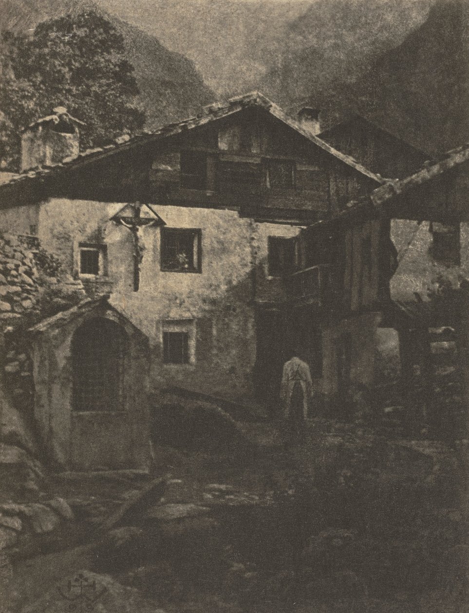 摄影机工作：乡村角落，1906年。 作者 汉斯·沃策克教授
