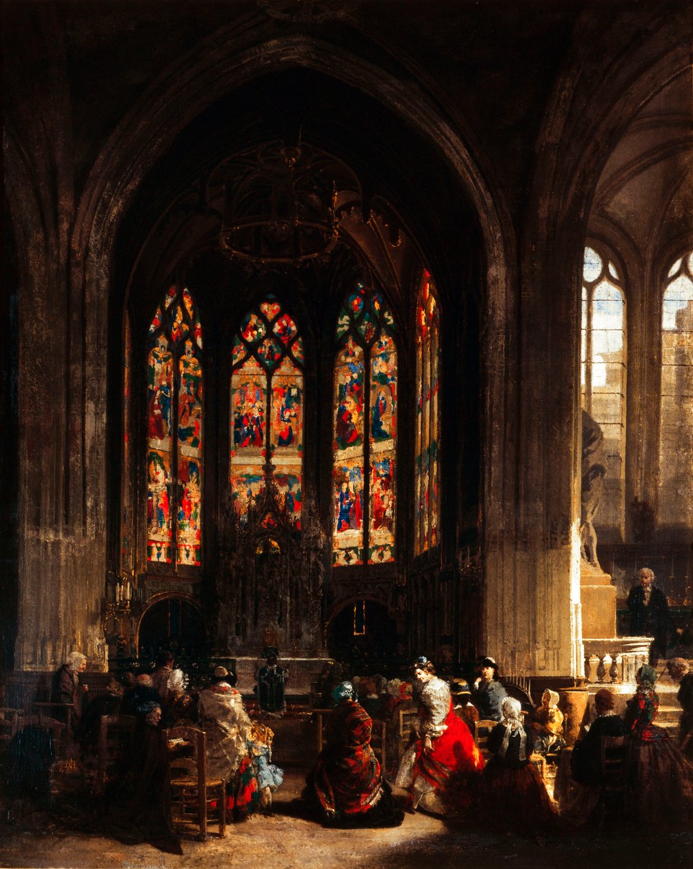 在Eglise Saint Gervais的圣母教堂，巴黎，c.1856 作者 繁荣拉斐或拉斐特