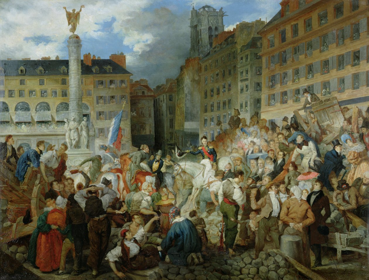 奥尔良公爵于1830年7月31日穿过Place de Chatelet广场 作者 繁荣拉斐或拉斐特