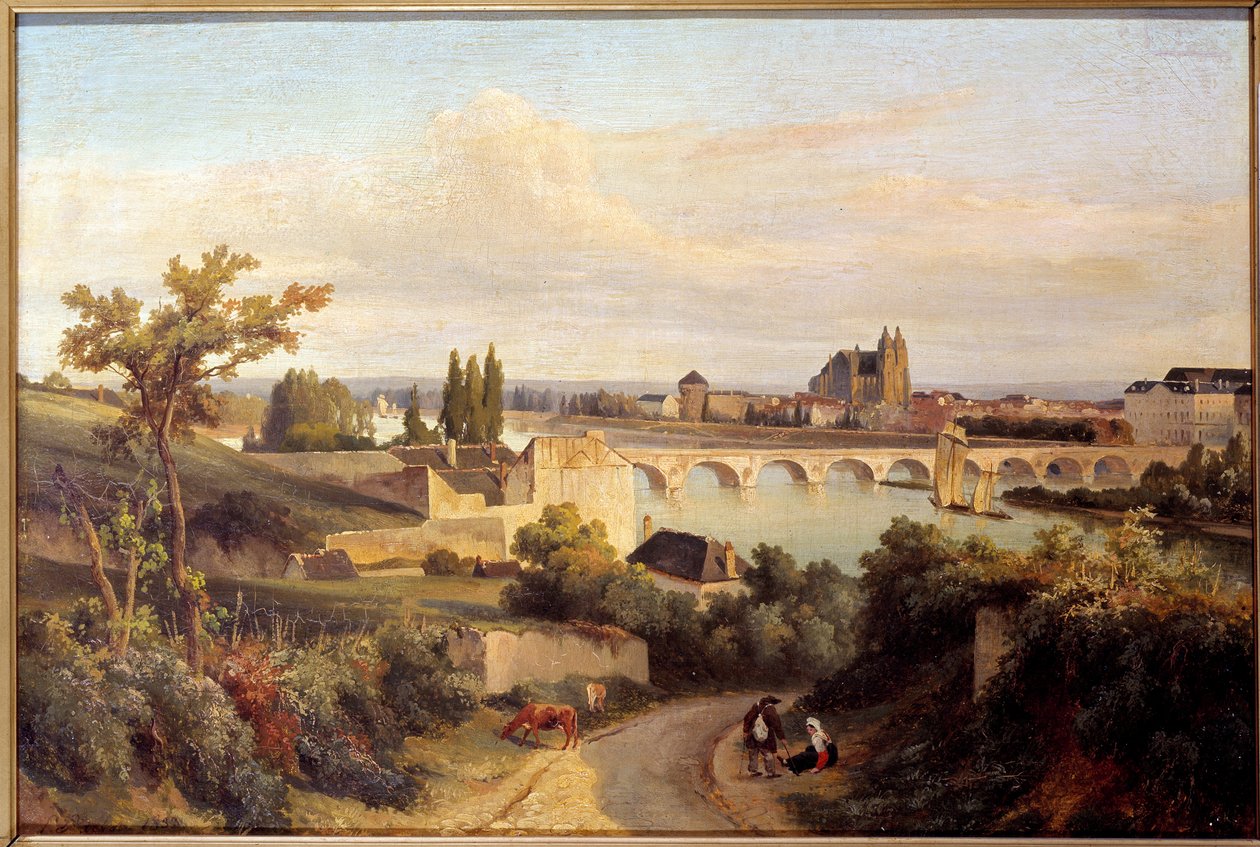 1833 年的图尔桥由 Prosper Barbot (1798-1878) 绘画，1833 年南特，Musee des Beaux Arts 作者 繁荣Barbot