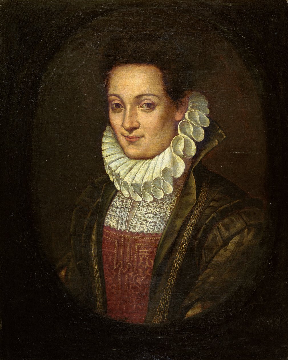 拉维尼亚丰塔纳的肖像或艺术家的自画像，c.1595 作者 Prospero Fontana