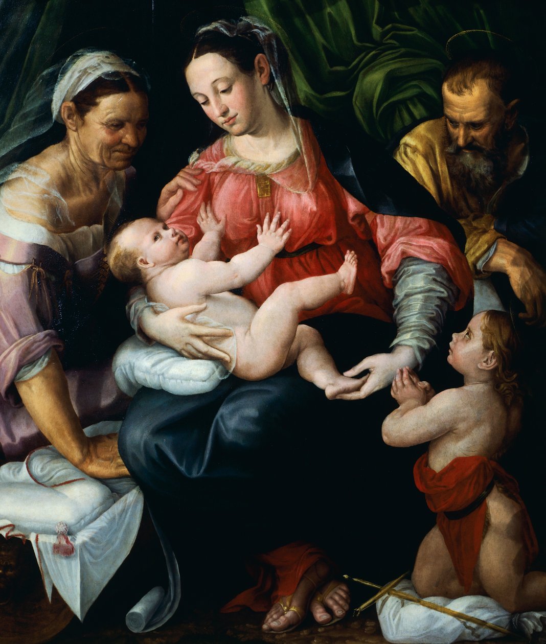 普罗斯佩罗-方塔纳（1512-1597）的《神圣家族》。 作者 Prospero Fontana