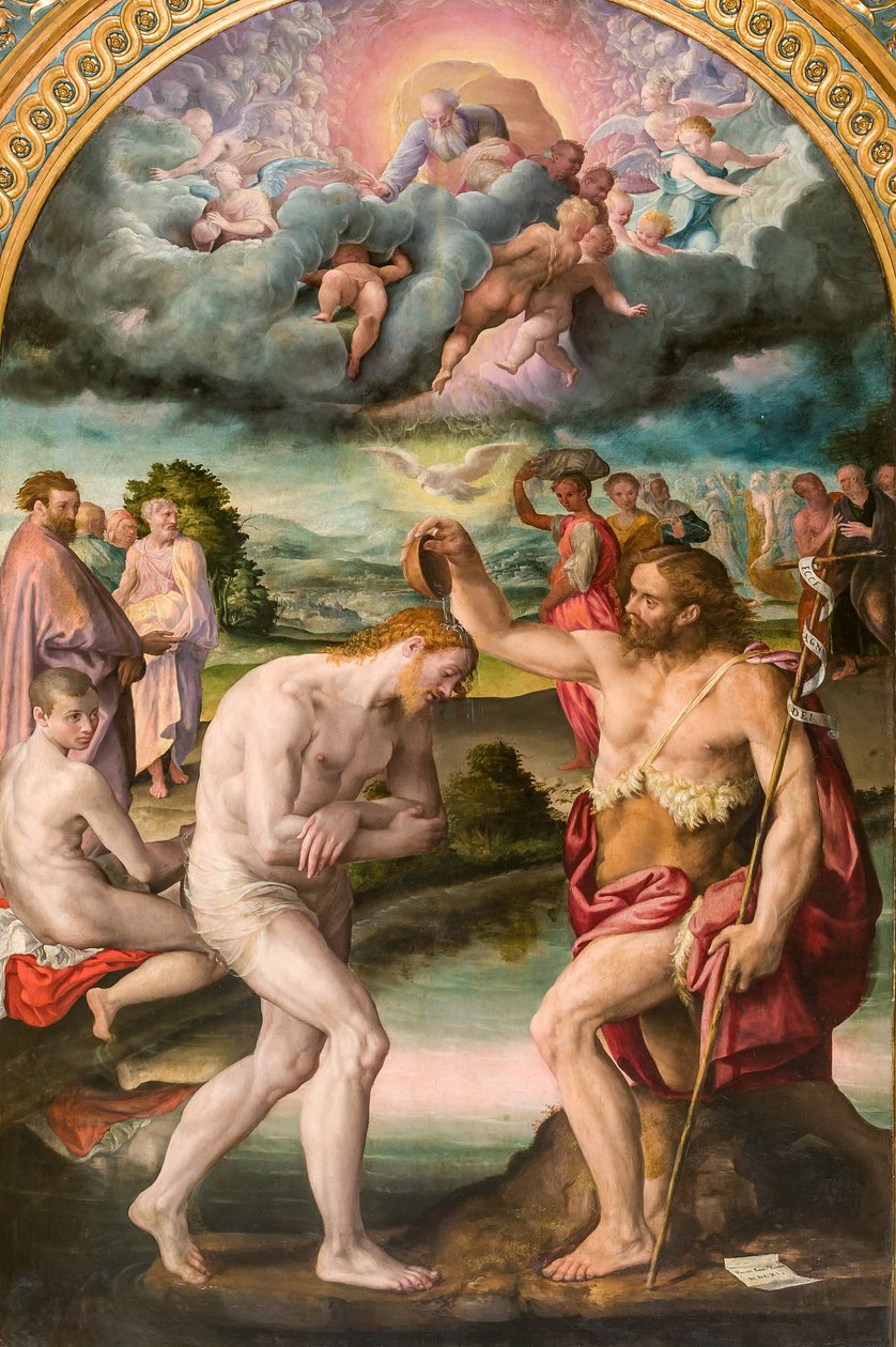 约翰为基督施洗 作者 Prospero Fontana