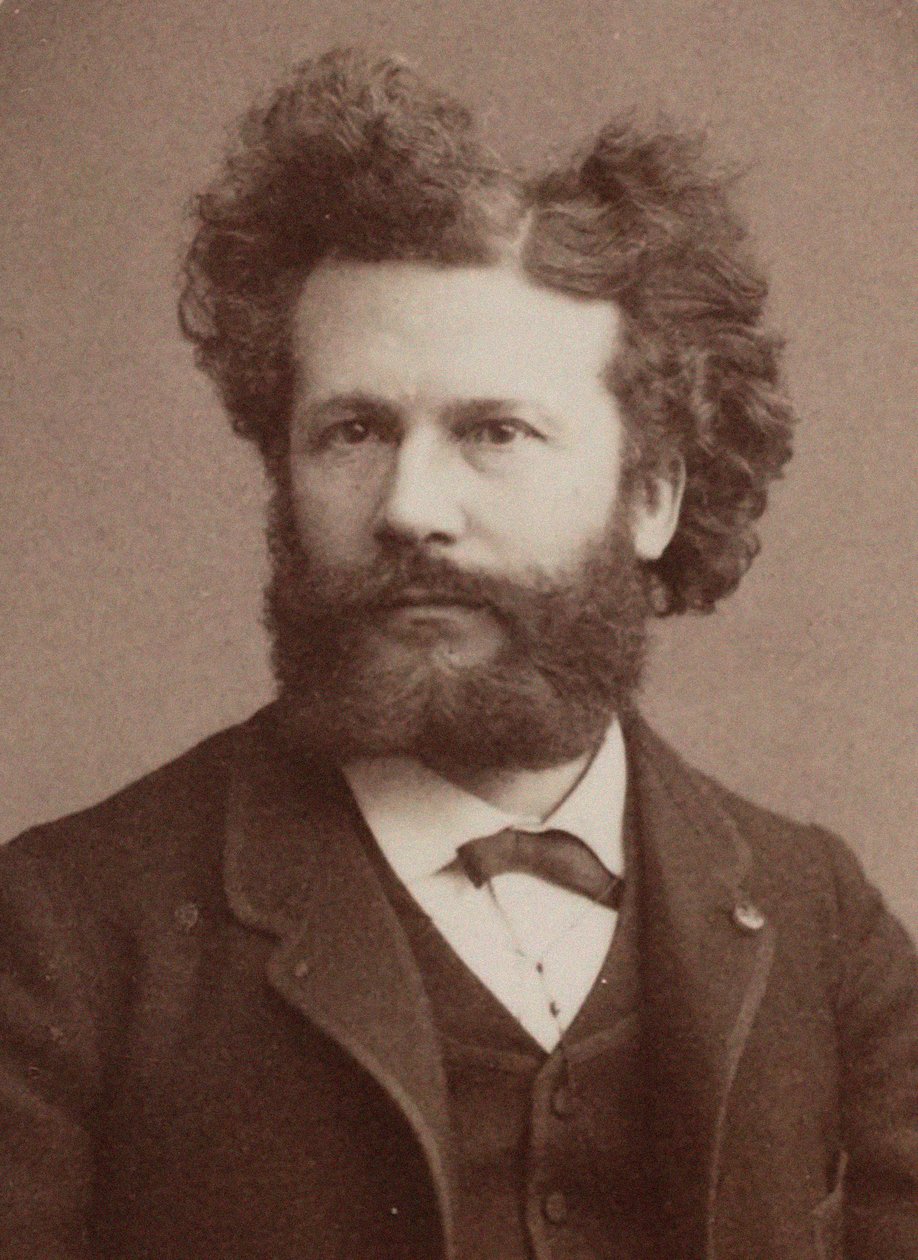 卡米尔-弗拉马利翁的肖像 1842-1925年，1884年。 作者 谨慎的勒内·帕特里斯·达格伦