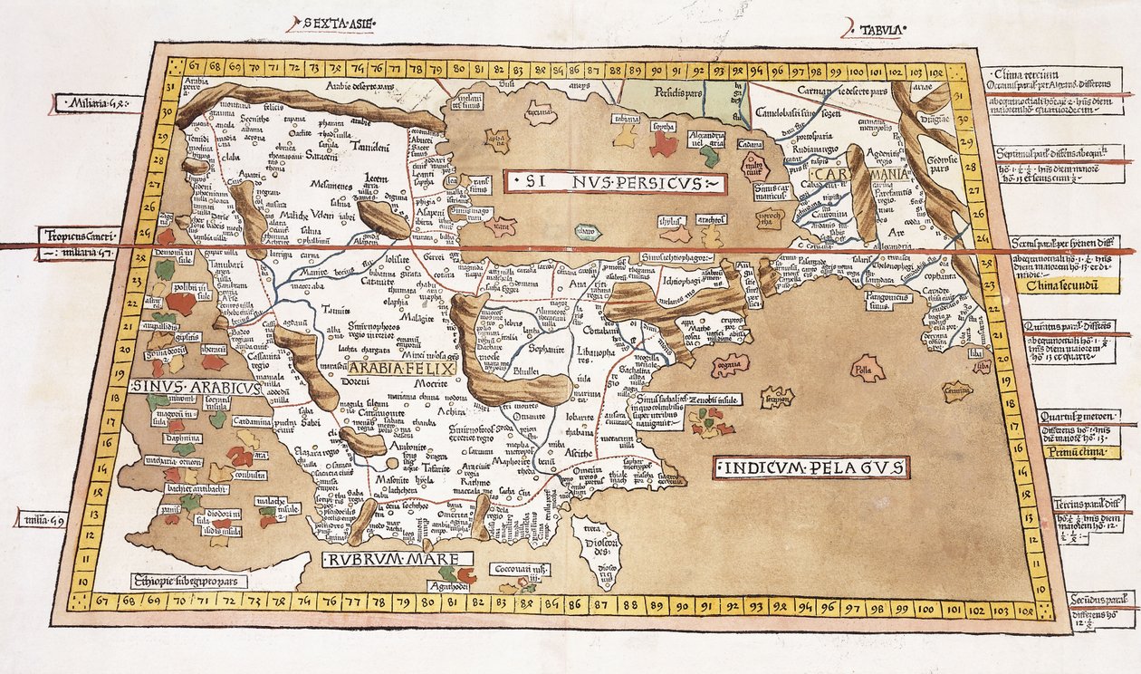 第六届亚洲Tabula，1541年 作者 托勒密