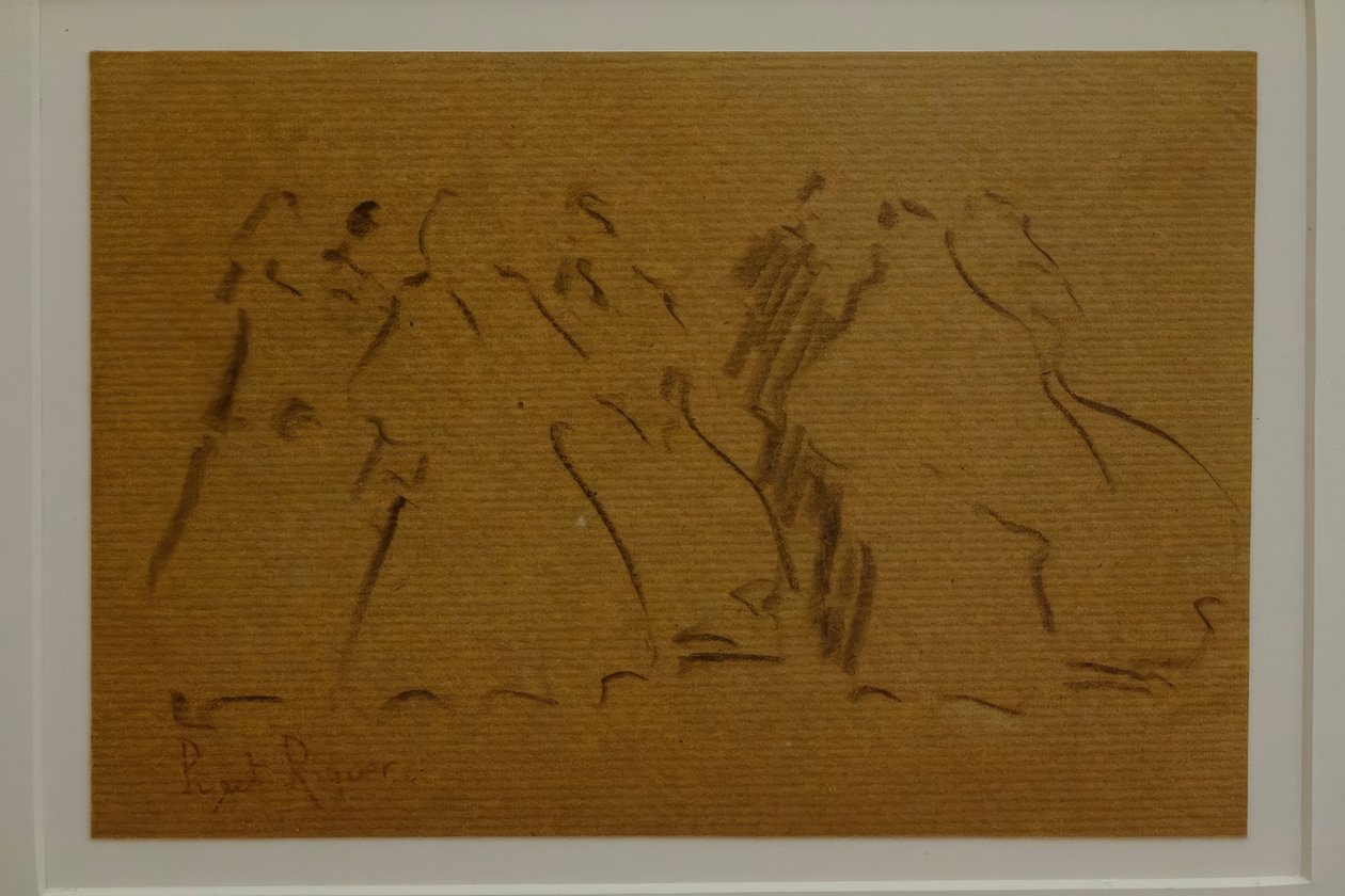 女性人物素描，Narcís Puget Riquer，炭笔画，Puget博物馆，Can LLaudis贵族住宅，Dalt Vila，Ibiza，巴利阿里群岛，西班牙 作者 普吉特里克