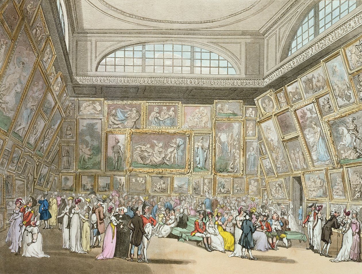 展览室，萨默塞特宫，来自&39;Ackermann&39;s Microcosm of London&39;，1808年（彩色aquatint） 作者 普金和罗兰森
