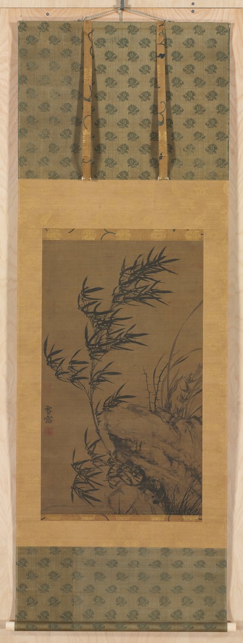 风中的竹子，1300年代。 作者 抽水