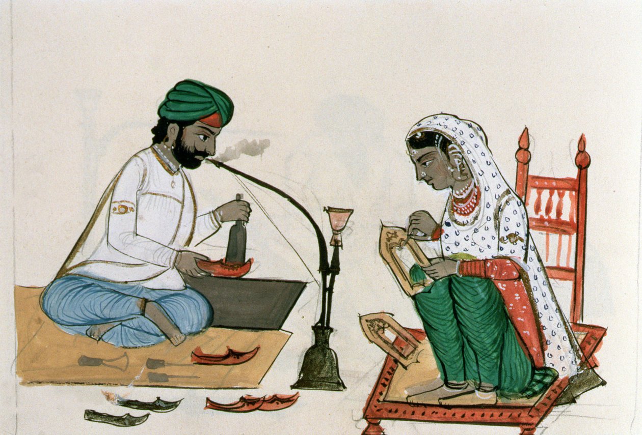 Shoe-Maker（Mochi）c.1890（纸上wc） 作者 旁遮普学校