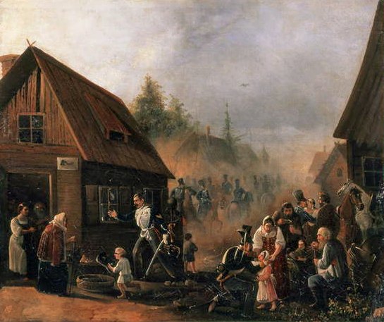 1852年1812年俄法战争的场景 作者 彼得·贝可夫（Pyotr Baykov）