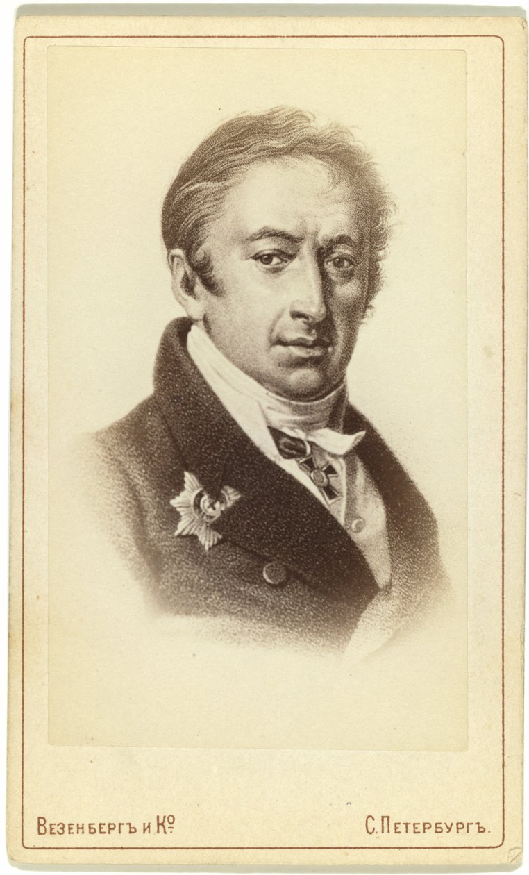 作者与历史学家尼古拉·卡拉姆津（Nikolay M.Karamzin）1766-1826的肖像 作者 彼得·费奥多罗维奇·波雷尔（Pyotr Fyodorovich Borel）