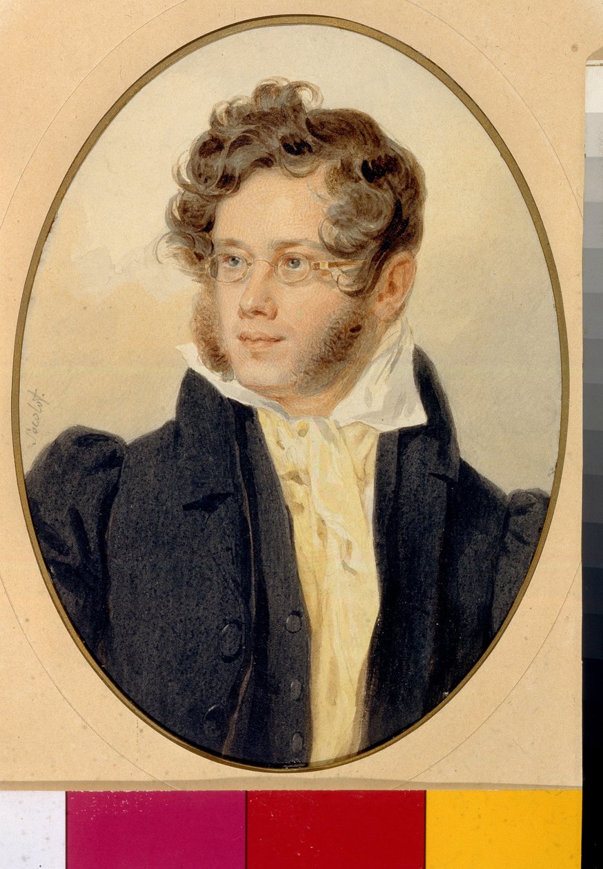 Portrait du Prince Pyotr Andreievitch Viazemski (Pierre Wiazemsky) (1792-1878), poete russe (Portrait of the Poet Prince Pyotr A. Vyazemsky).皮奥特-费奥多罗维奇-索科洛夫（皮埃尔-索科洛夫）（1791-1848 年）作品集 作者 彼得·费奥多罗维奇·索科洛夫