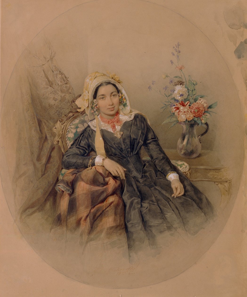 尤里尼亚男爵夫人肖像伊万诺夫娜·克洛特·冯·于根斯堡，1845年 作者 彼得·费奥多罗维奇·索科洛夫