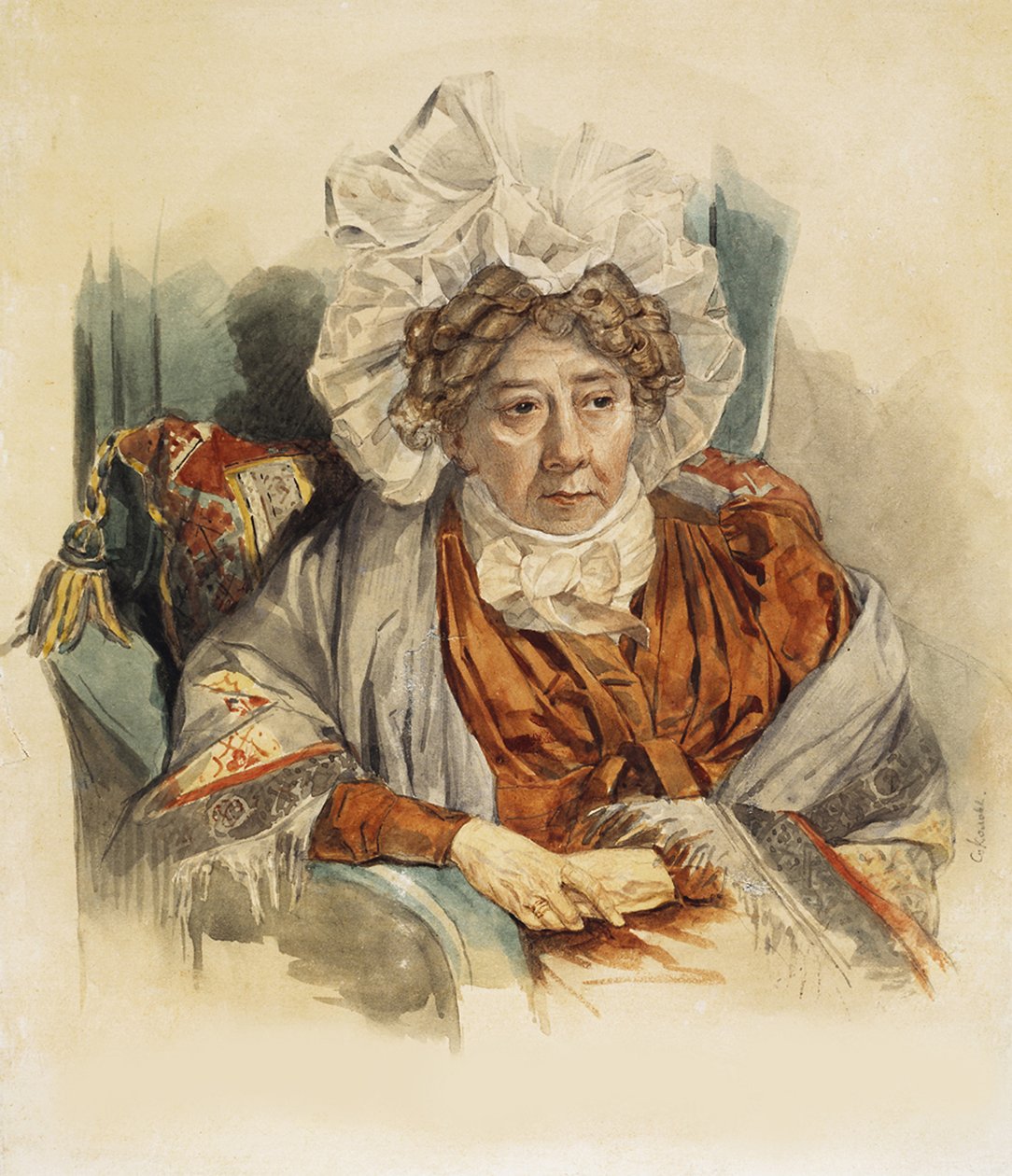 Natalia Kirillovna ZagryazyskayanéeRazumovskaya的肖像1747-1837，1821年 作者 彼得·费奥多罗维奇·索科洛夫