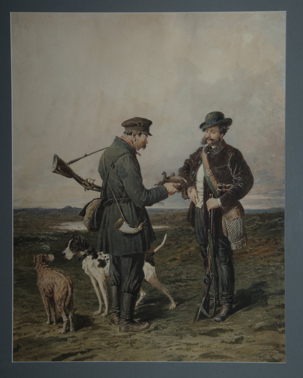 狩猎者，1864年 作者 彼得·彼得罗维奇·索科洛夫（Pyotr Petrovich Sokolov）