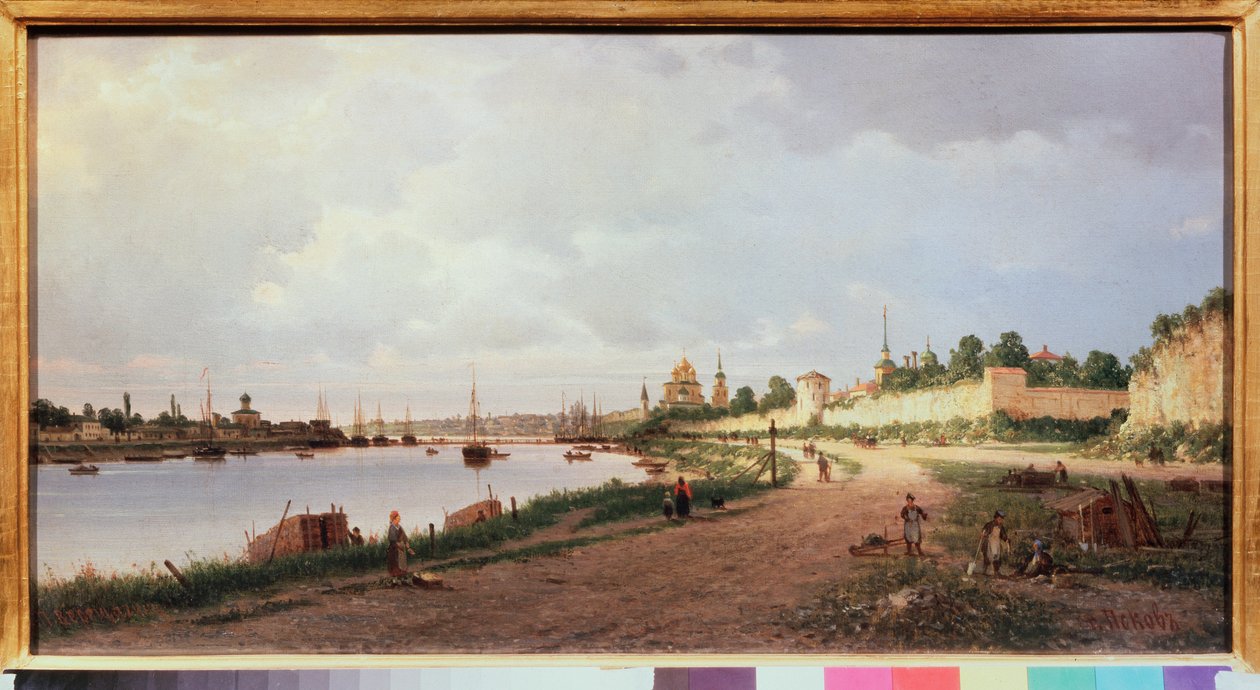 Pskov (Russie) (Pskov) - Peinture de Pyotr Petrovich Vereshchagin (Piotr Verechtchaguine) (1836-1886), huile sur toile 作者 彼得·彼得罗维奇·韦列夏金