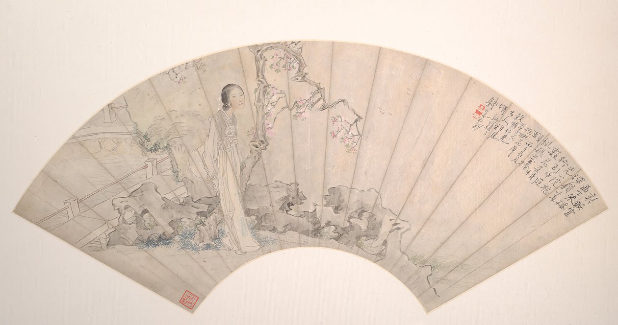 一个美女，日期为1876年。 作者 钱惠安