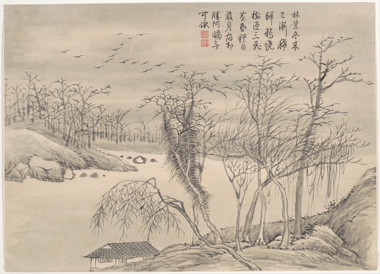 冬季景观和花卉。 作者 钱伟成