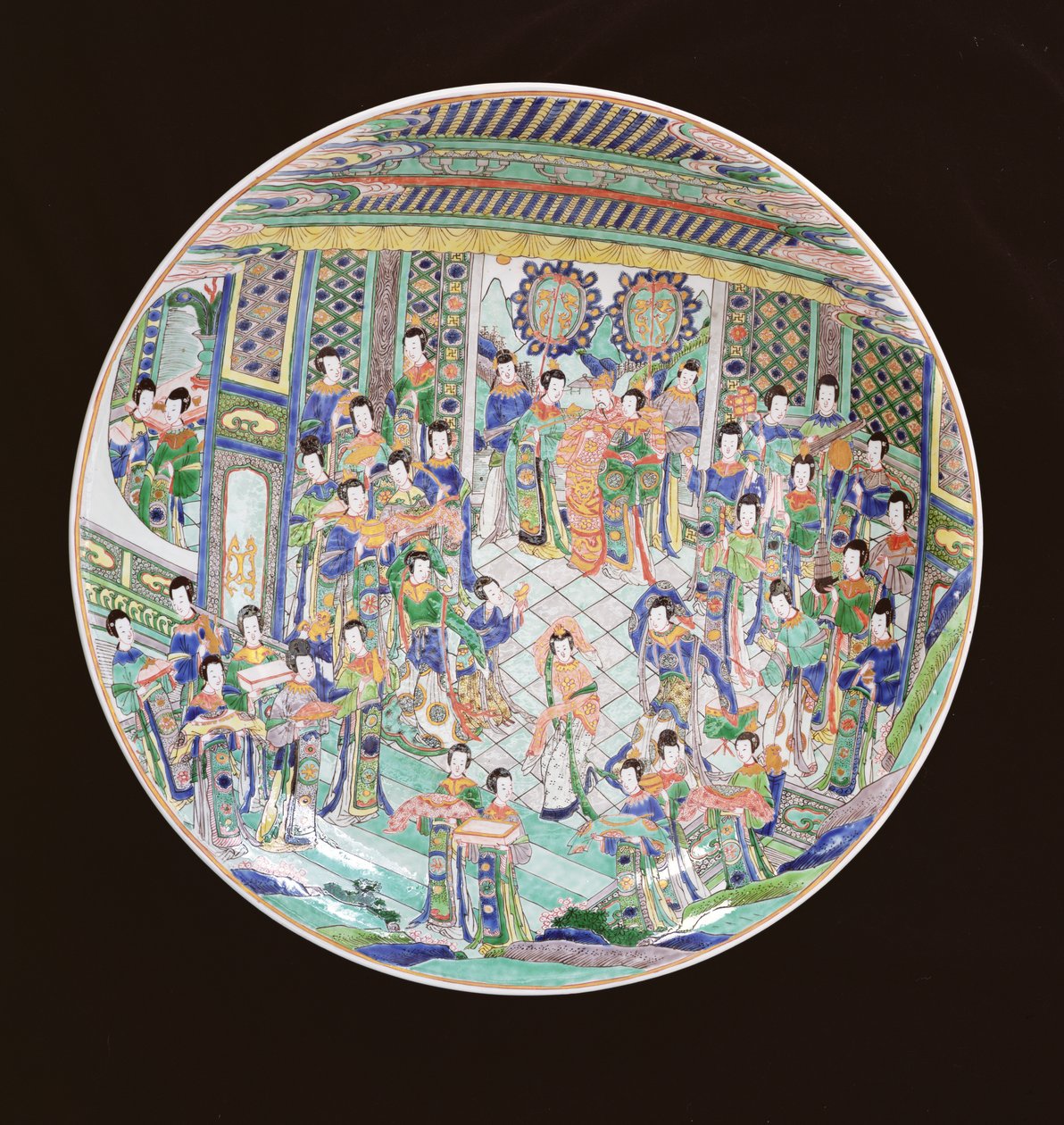 康熙时代（1662-1722）（瓷器）大型家庭充电器（另见272194） 作者 清代中文学校