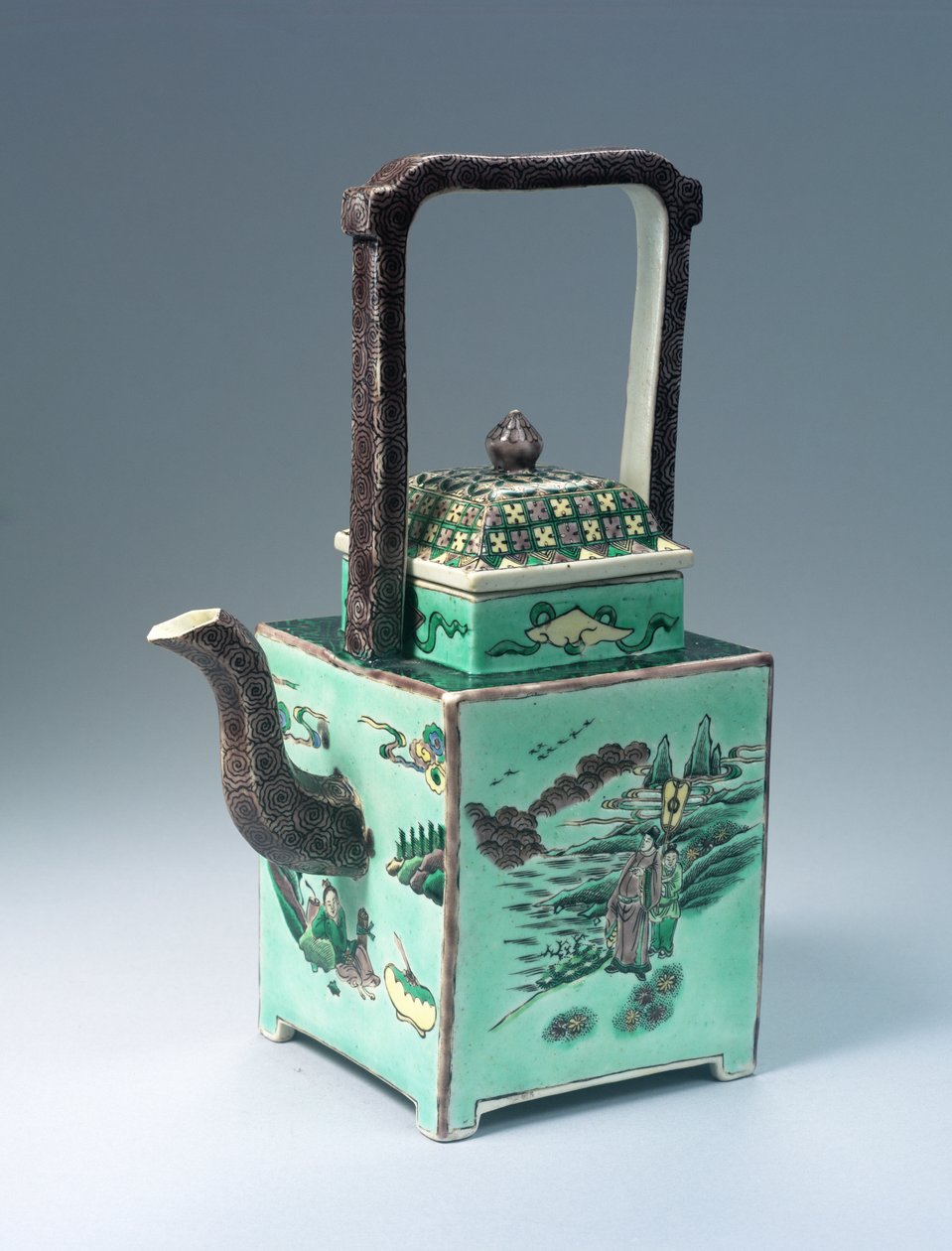 康熙时期大型绿色家庭茶壶（1662-1722）（瓷器） 作者 清代中文学校