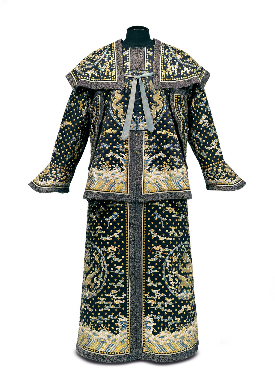 乾隆-嘉庆时期（1736-1820年）罕见的皇家卫兵礼仪制服（丝缎）（另请参阅992766-7） 作者 清代中文学校