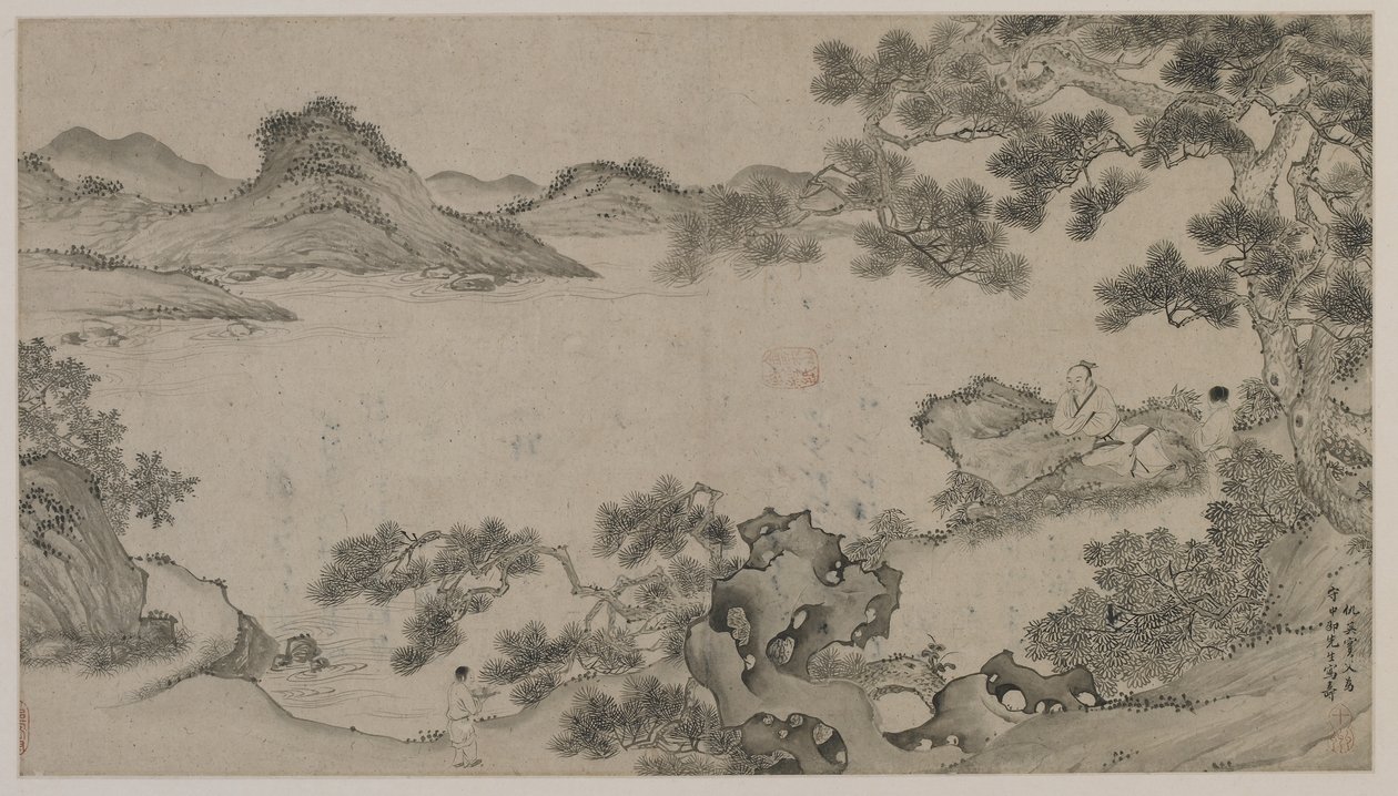 河景（墨水在纸上） 作者 清代中文学校