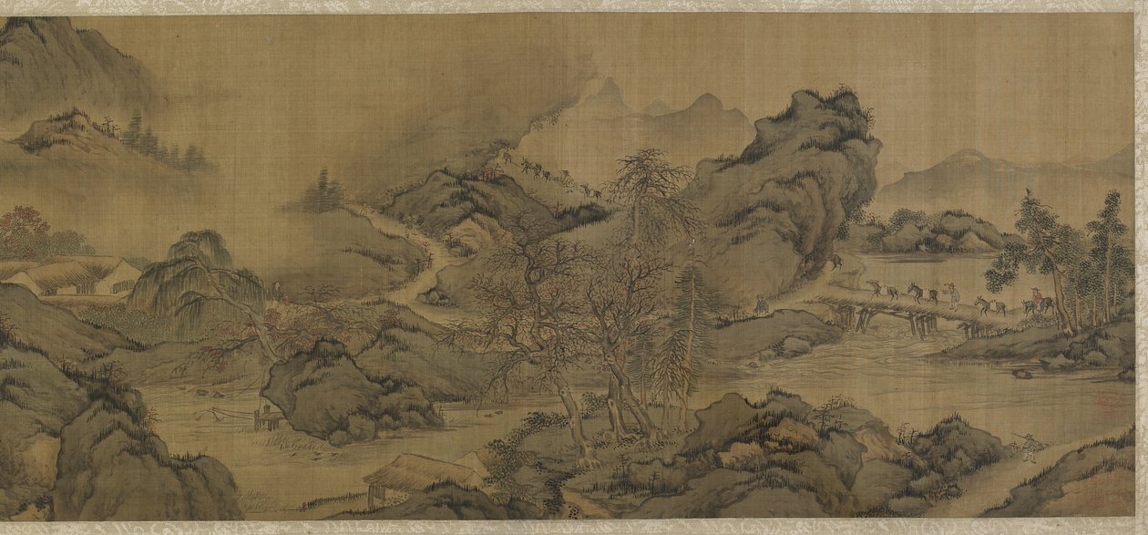在山脉和溪流旅行 作者 清代中文学校