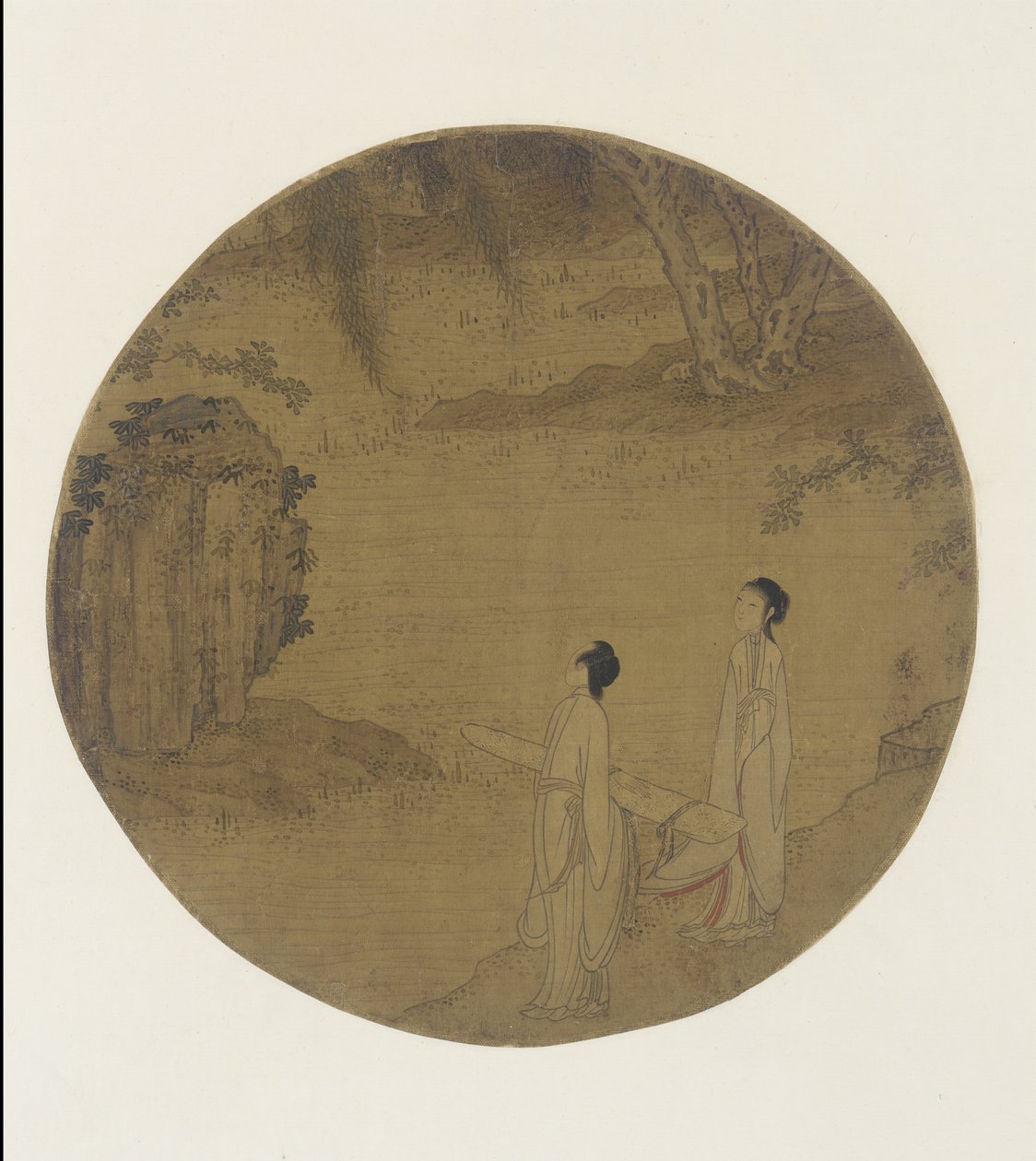 两个女人用琴（古筝） 作者 清代中文学校