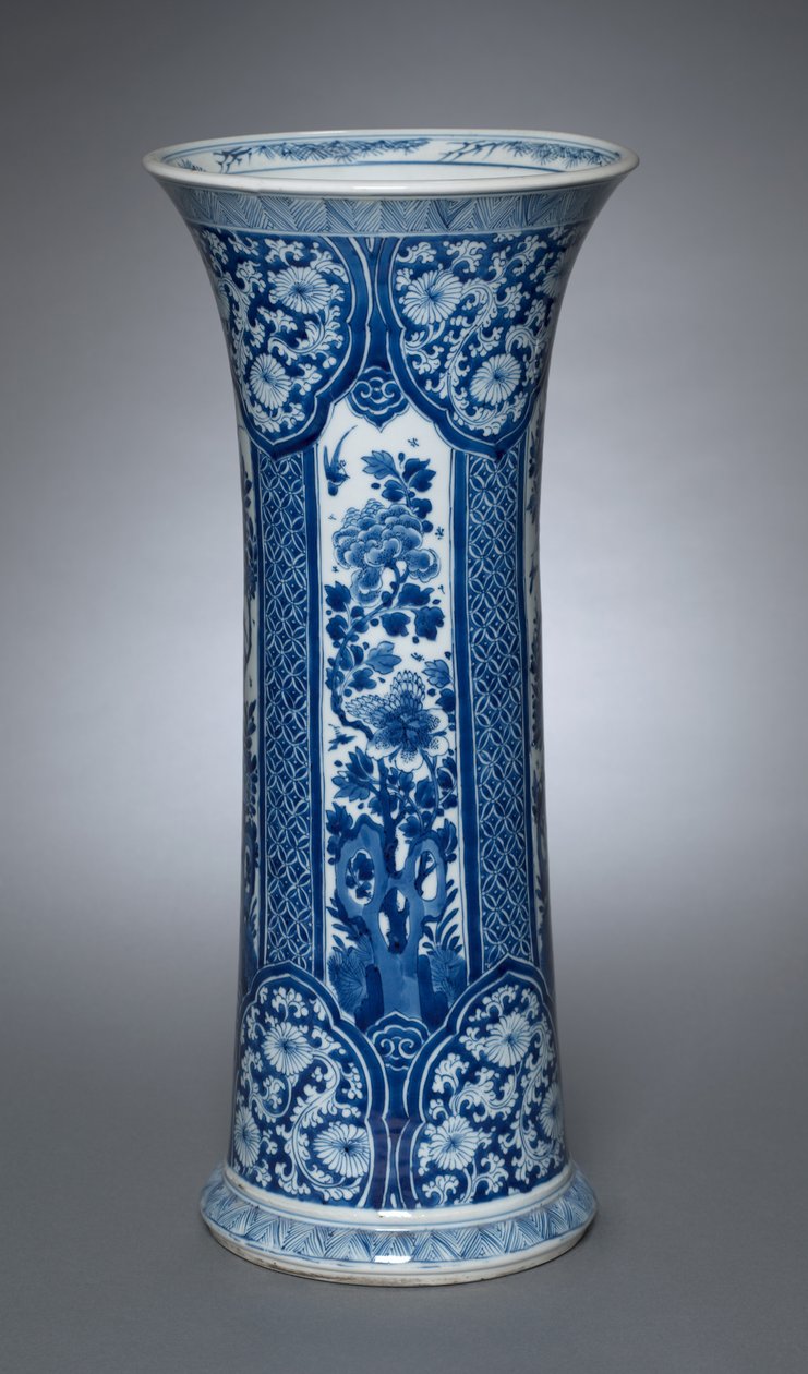 带盖花瓶，1662-1722 作者 清代中文学校