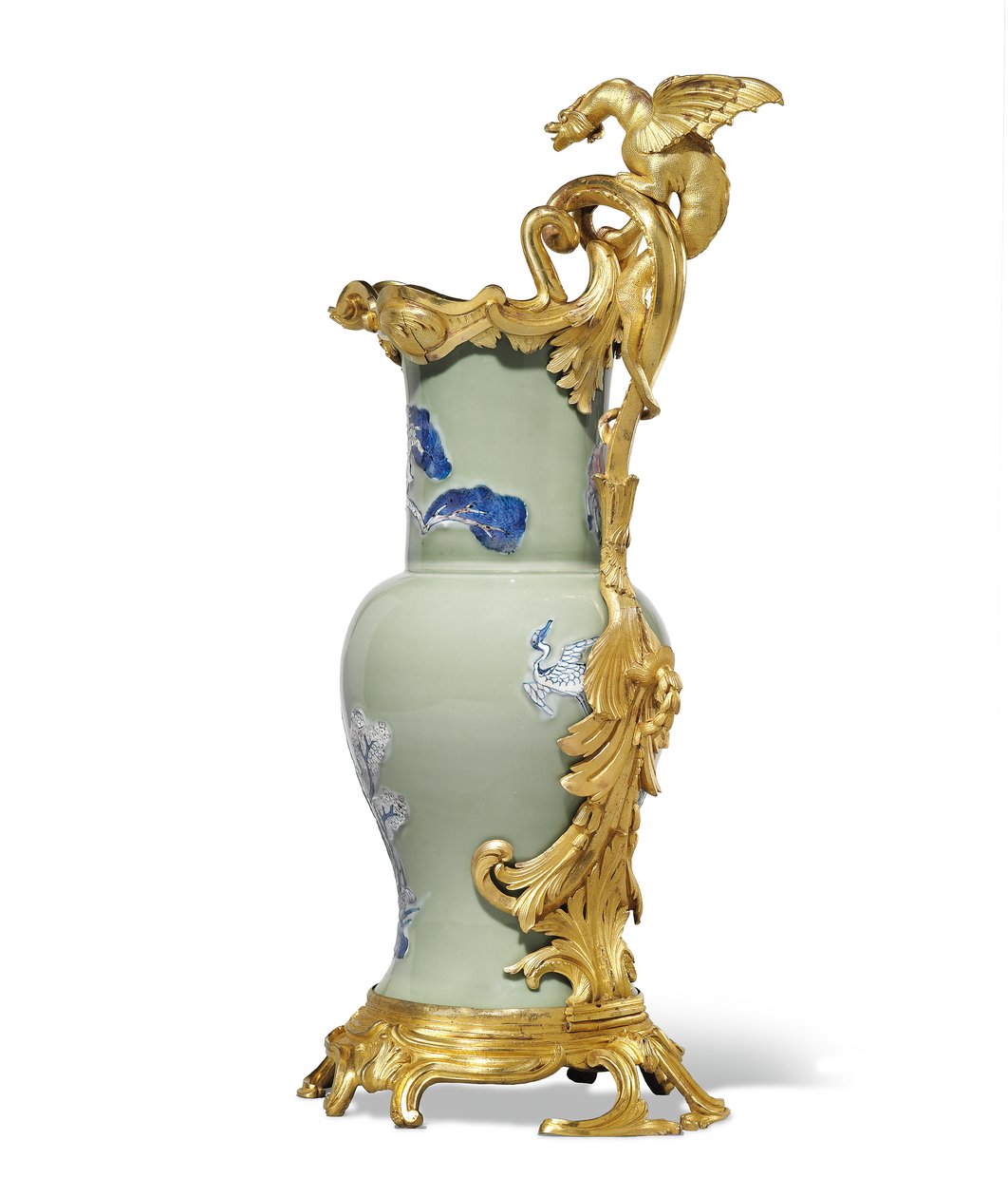 一对路易十五时期的瓷器之一，瓷器1662-1722，约于1745年-49年 作者 清康熙年间中国人