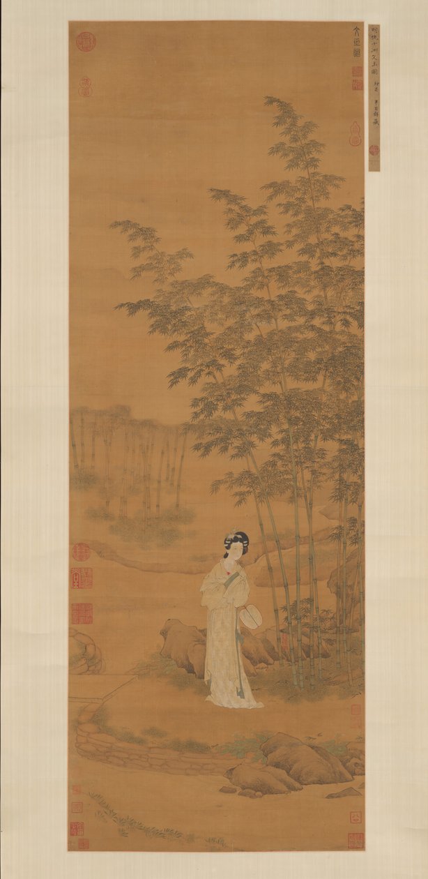 竹林中的女人。 作者 仇英