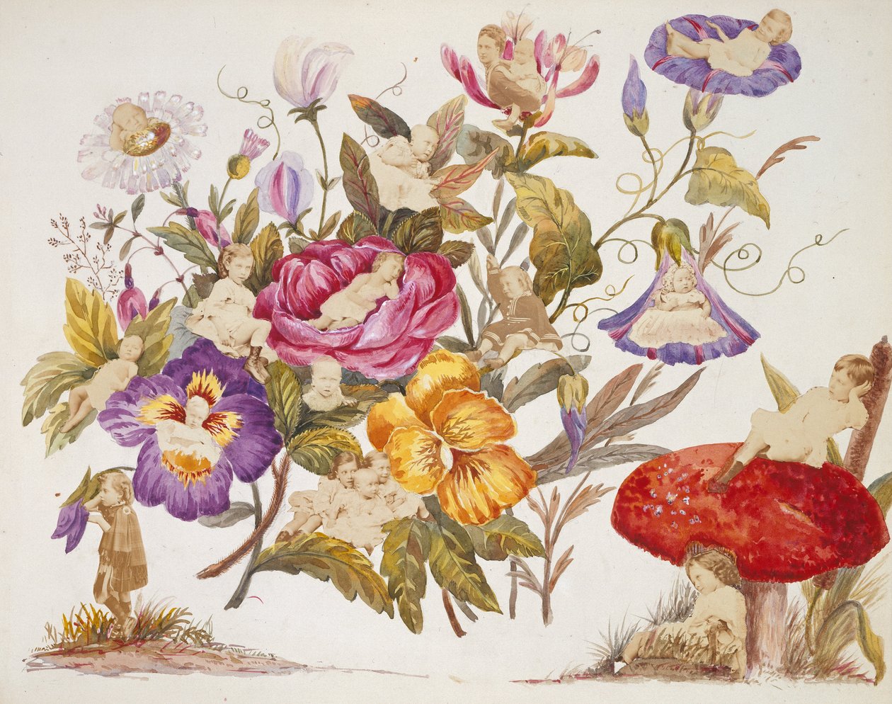 威尔士王妃亚历山德拉（Alexandra）绘制的设计画册，包括照片，1866-1869年 作者 亚历山德拉女王