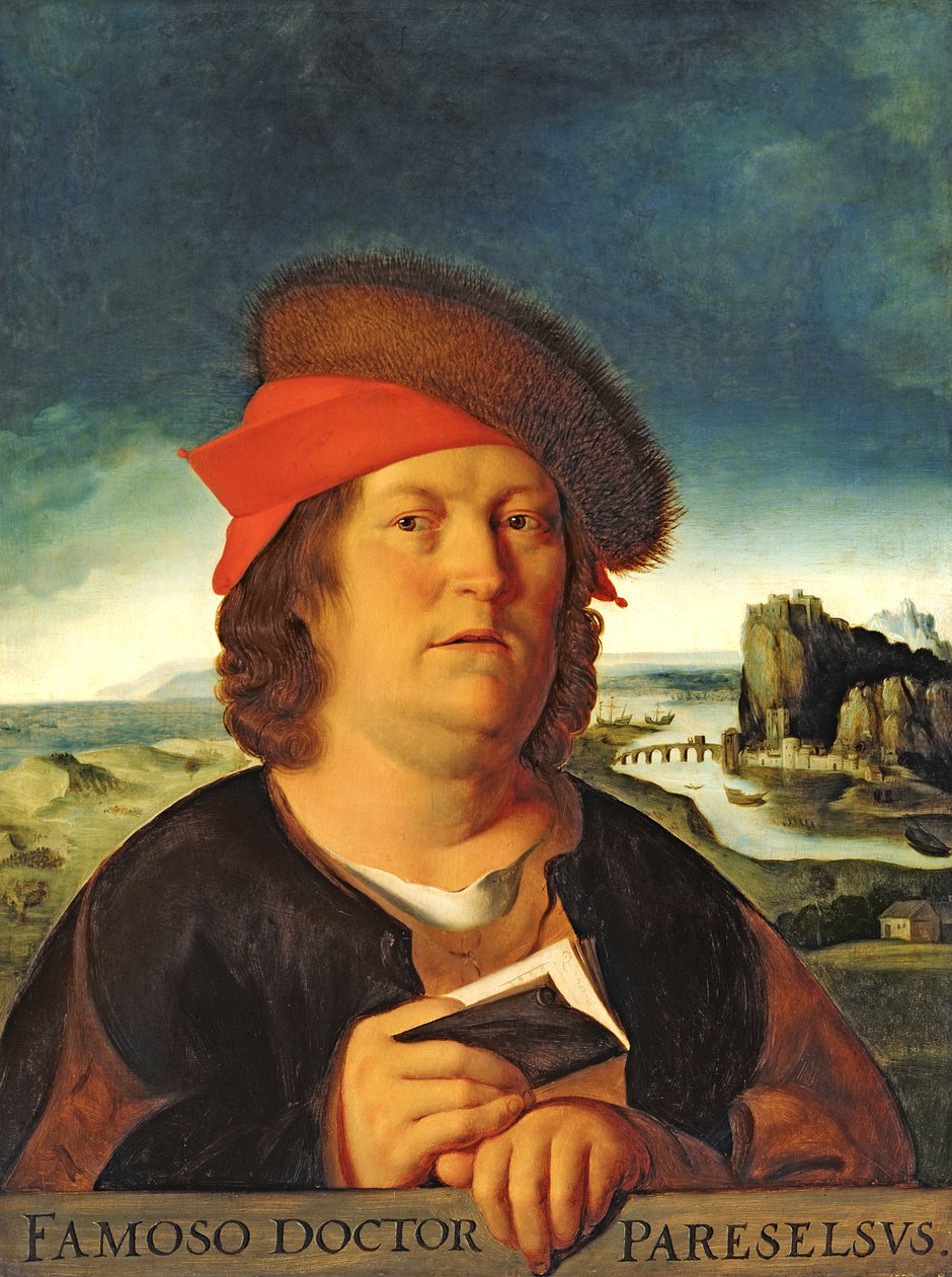 肖像被认为是Paracelsus（1493-1541） 作者 Quentin Massys 或 Metsys