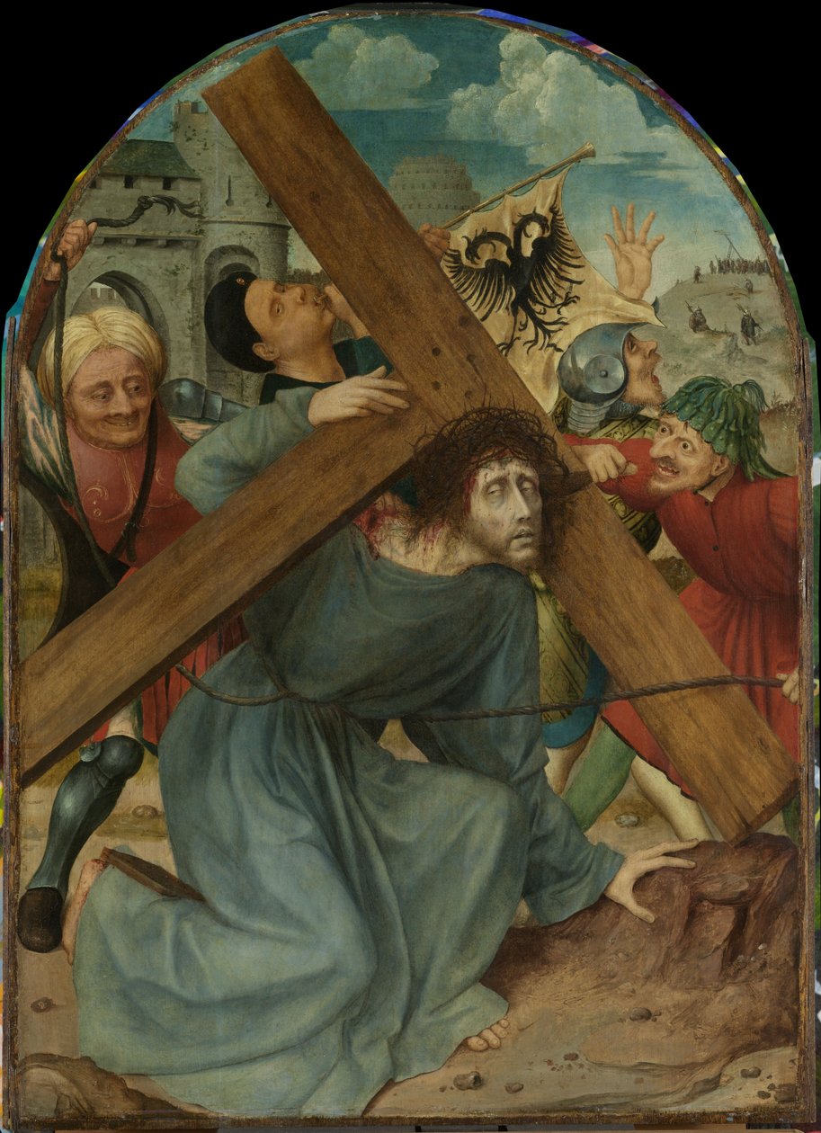 基督背着十字架，c.1510-15 作者 Quentin Massys 或 Metsys