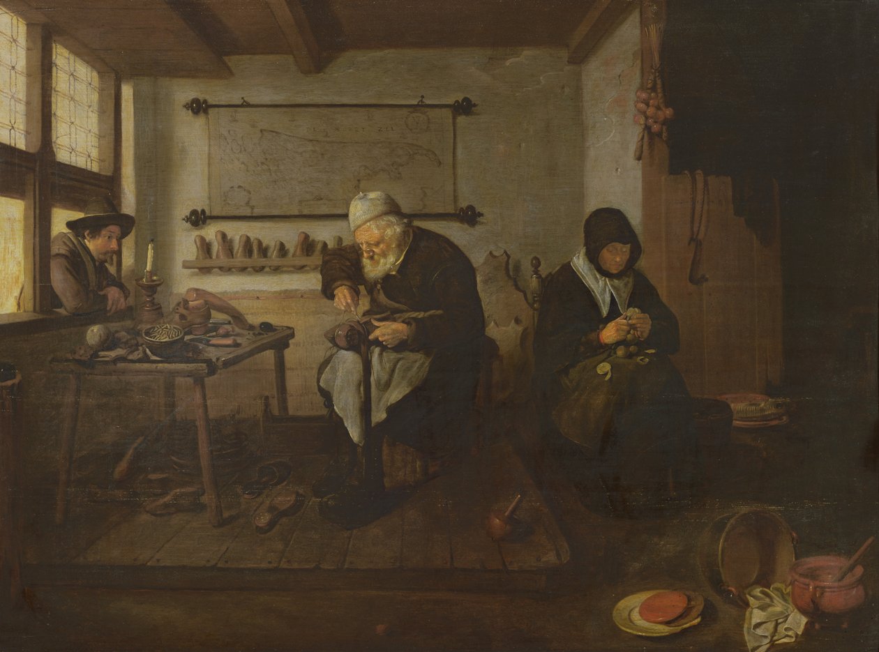 补鞋匠 作者 Quiringh Van Brekelenkam
