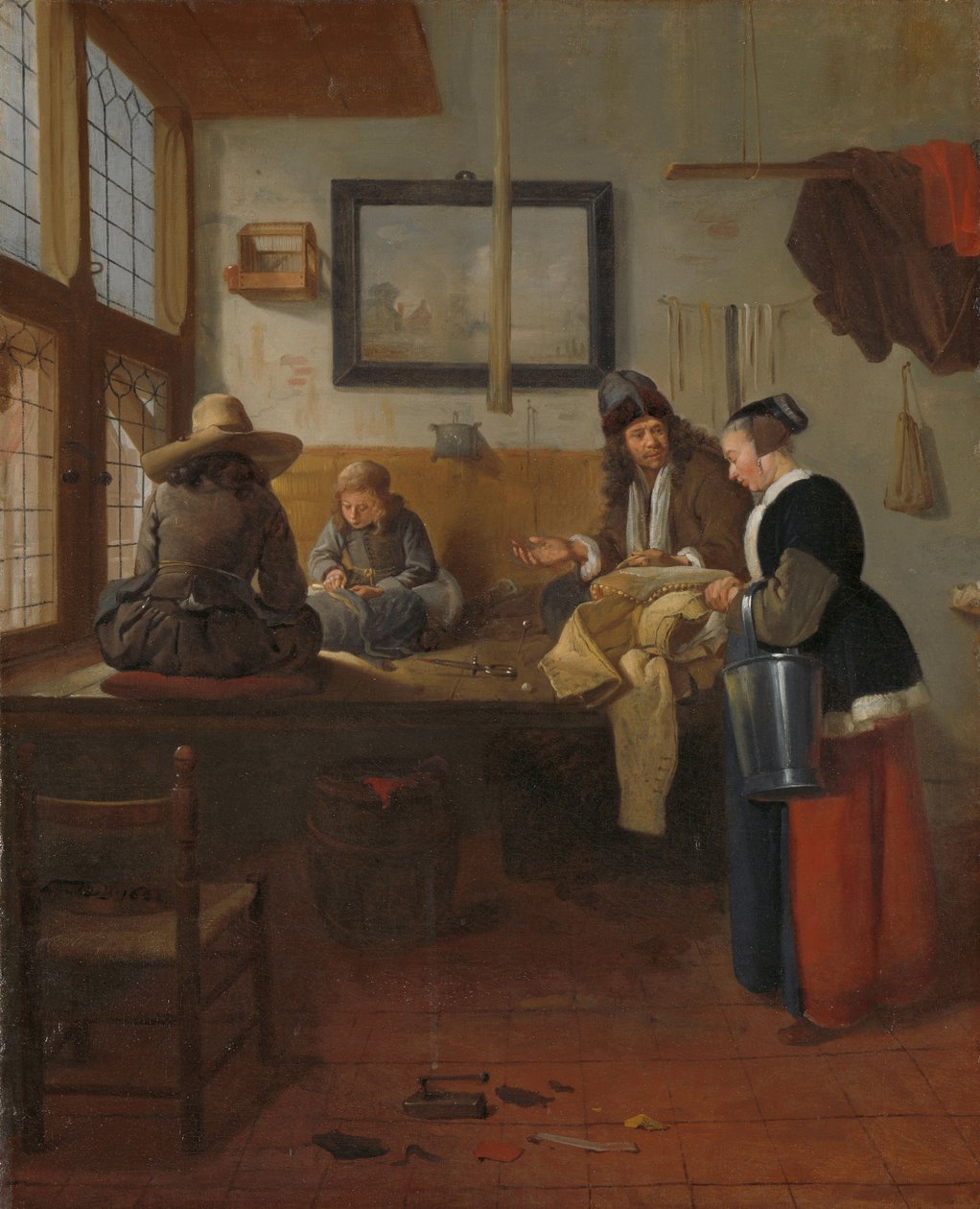 裁缝工作坊，1661年 作者 Quiringh Van Brekelenkam