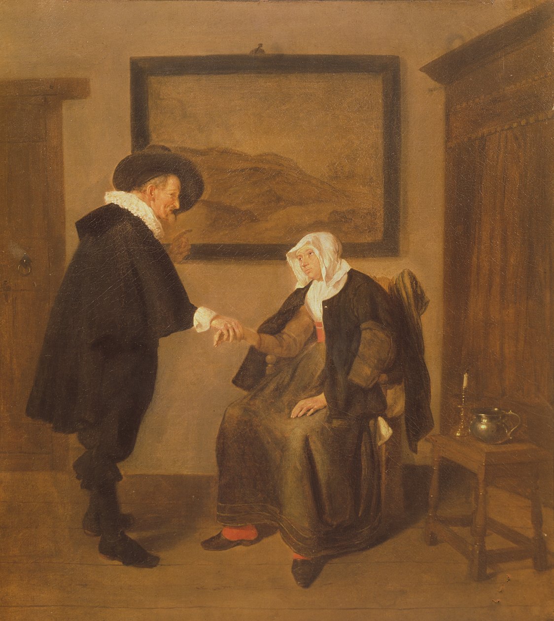 磋商会，c.1655 作者 Quiringh Van Brekelenkam