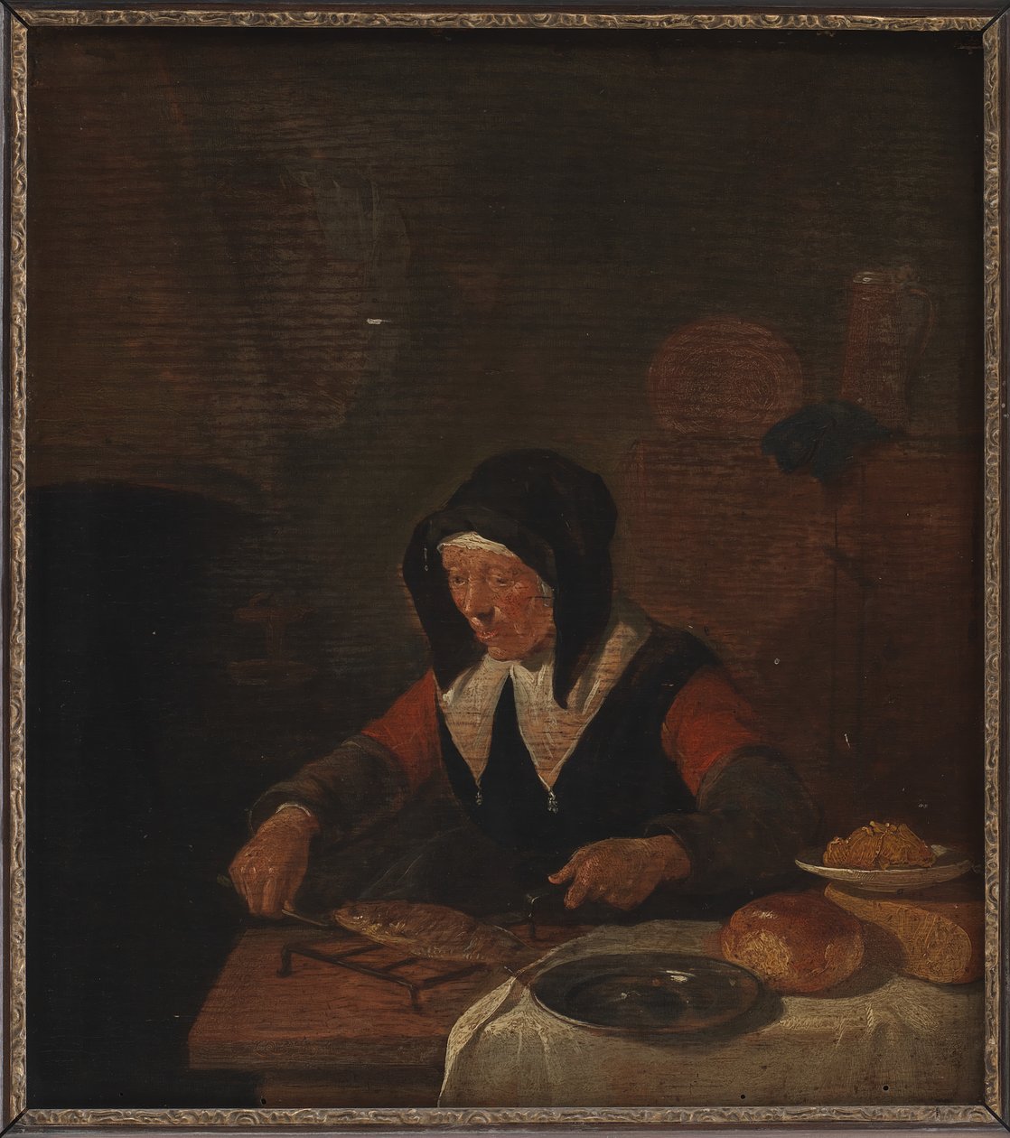 老妇人在吃饭 作者 Quiringh Gerritsz van Brekelenkam
