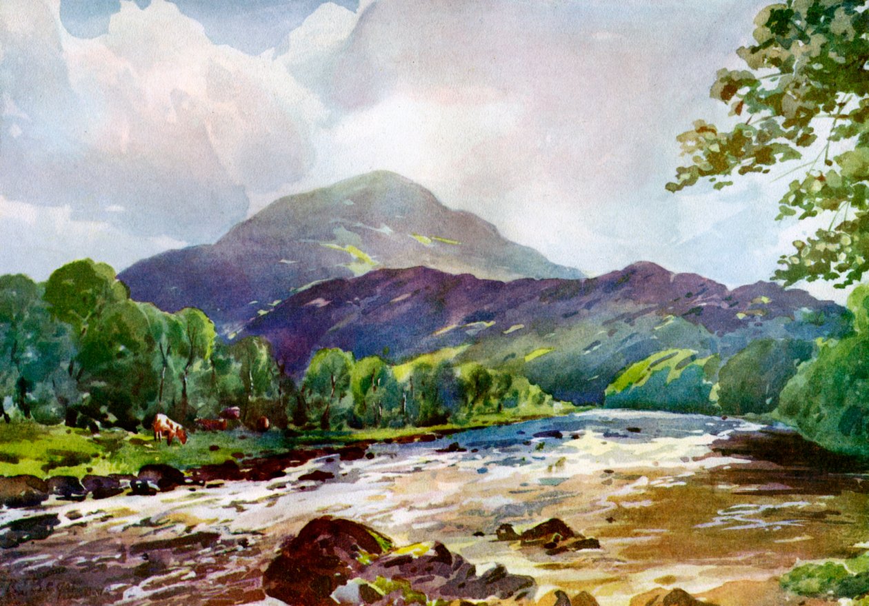 珀斯郡卡兰德附近的提斯河上，1924-1926年 作者 RJ贝格